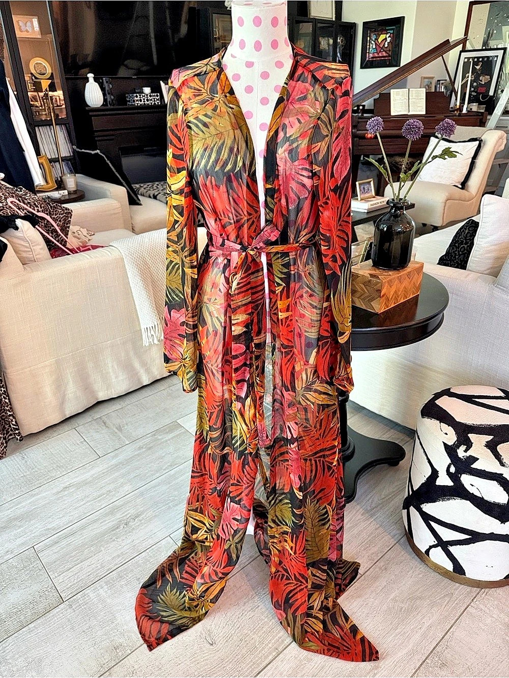KENDALL+KYLIE Women's Abstract Print Maxi Dress Like New